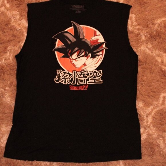 Dragon Ball Z Goku Sleeveless Black T-Shirt XL 46 48 Graphic Anime Fan Apparel - Picture 1 of 4